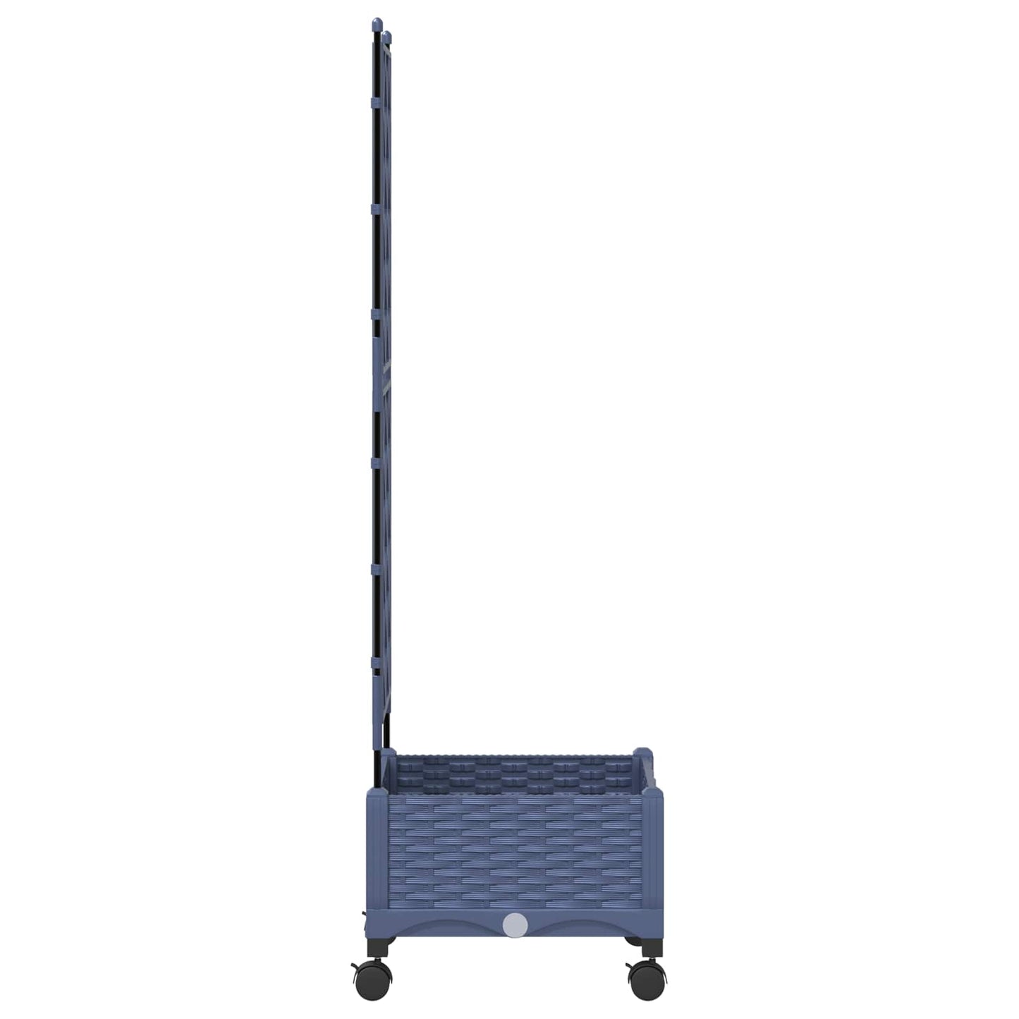 Tuinplantbak met schutting en wielen Grijs 40 x 40 x 131,5 cm