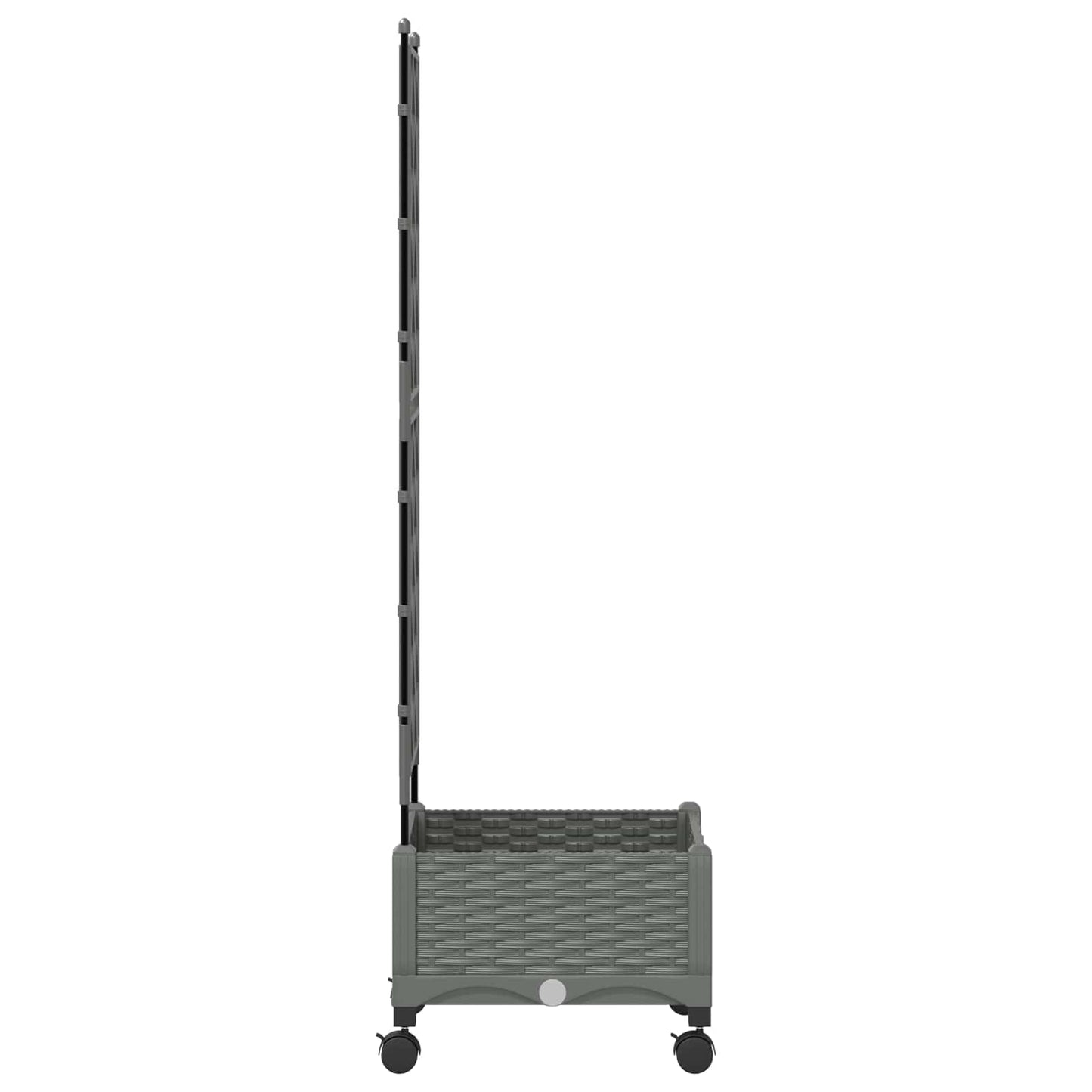 Tuinplantbak Met Schutting En Wielen Pp 40 x 40 x 125,5 cm