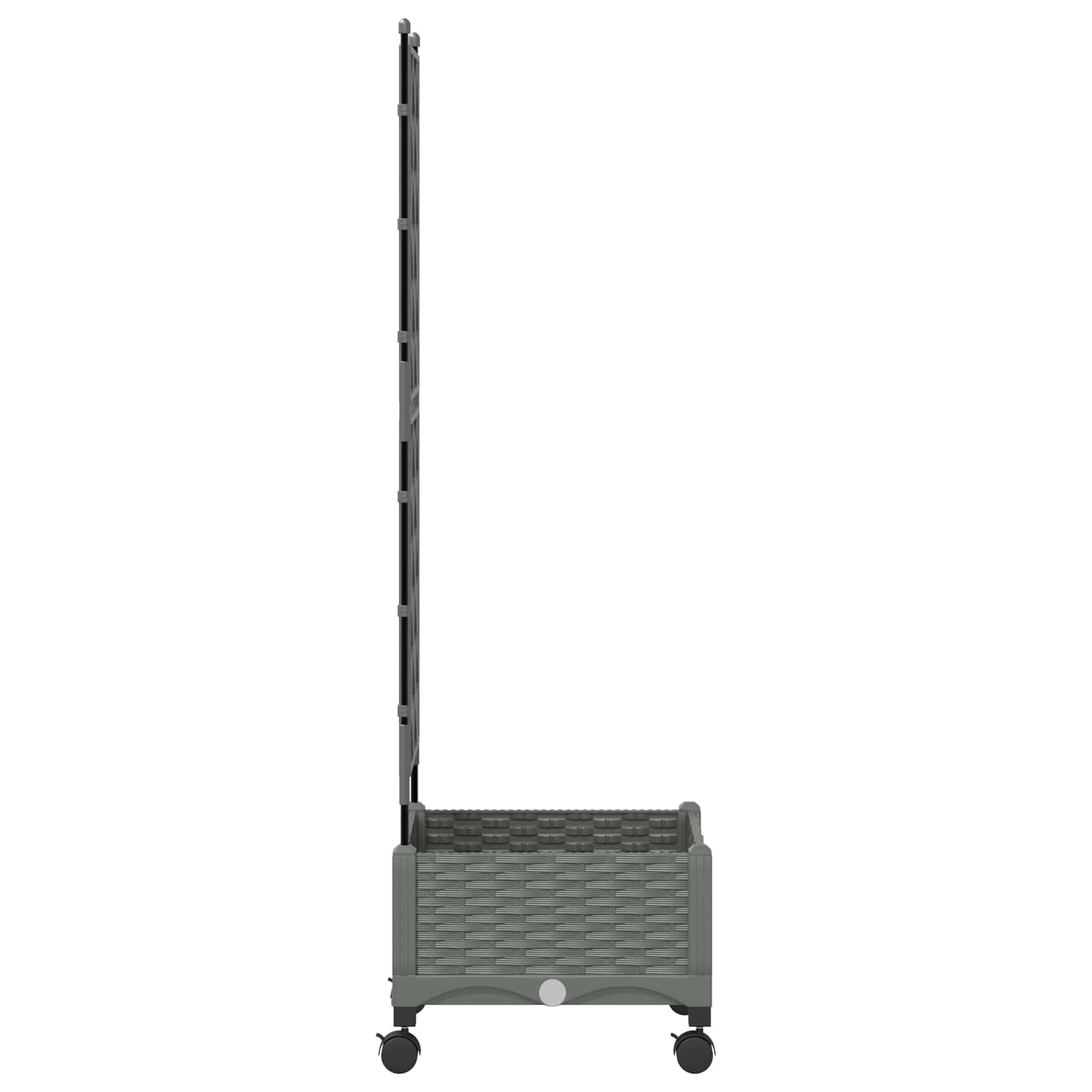 Tuinplantbak Met Schutting En Wielen Pp 40 x 40 x 125,5 cm