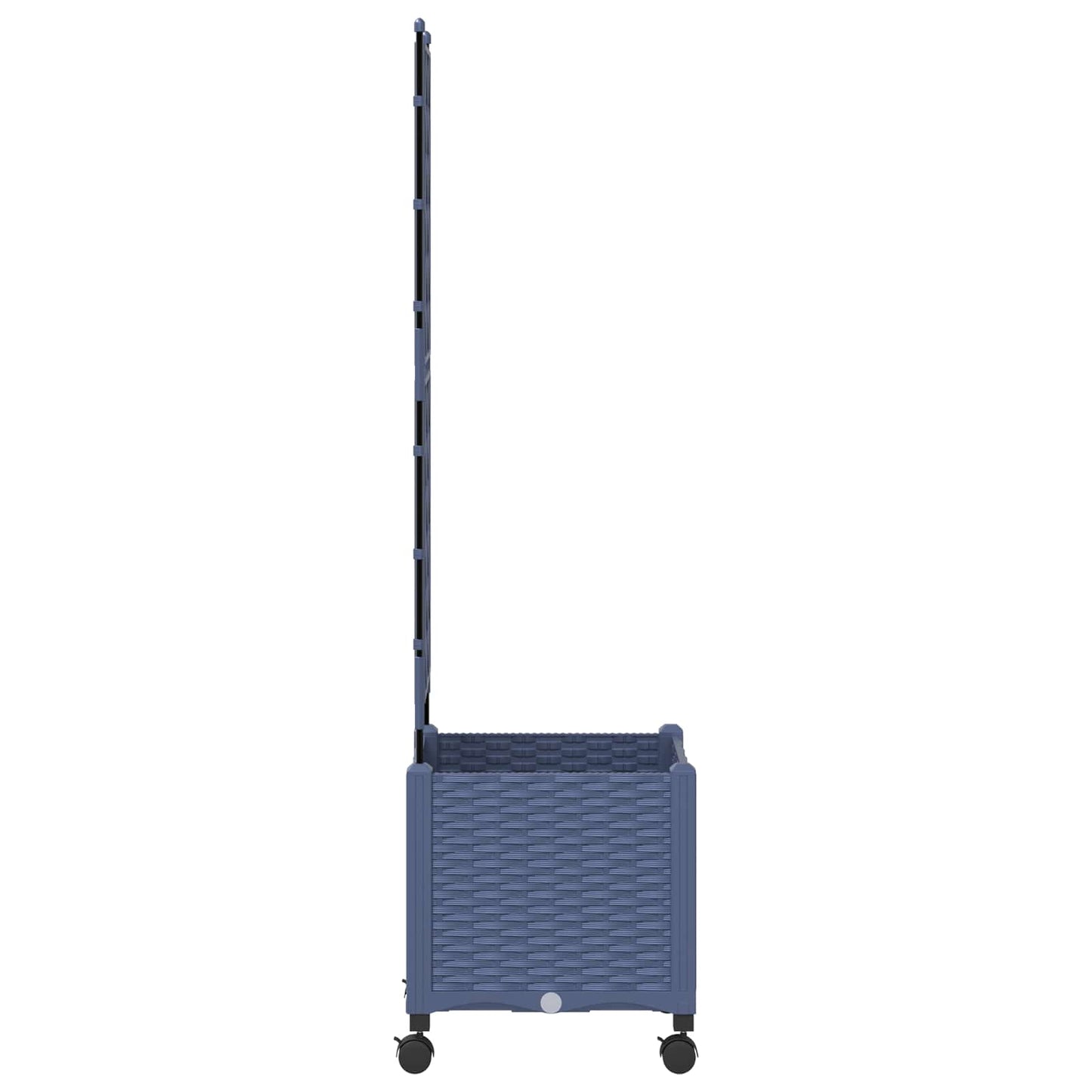 Tuinplantbak met schutting en wielen Grijs 40 x 40 x 149 cm PP