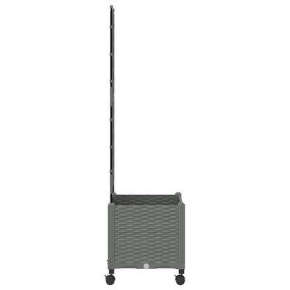 Tuinplantbak Met Schutting En Wielen Pp 40 x 40 x 143 cm