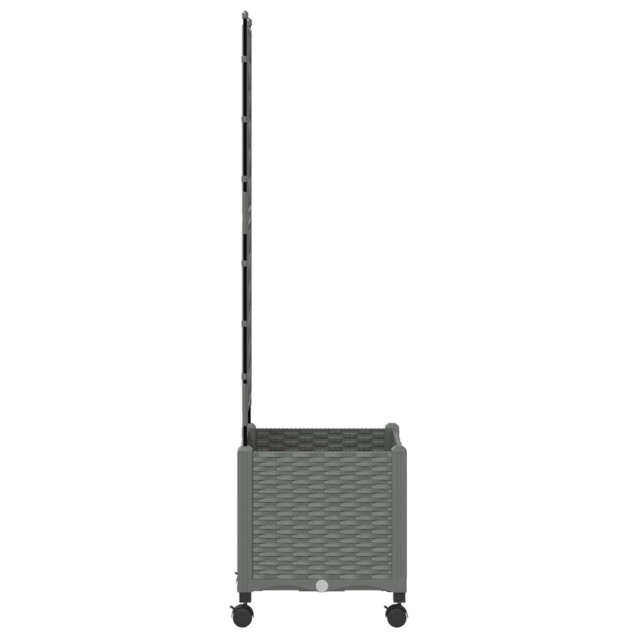 Tuinplantbak Met Schutting En Wielen Pp 40 x 40 x 143 cm