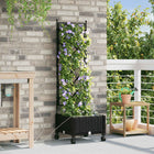 Plantenzuil 40x40x132 cm PP zwart met irrigatie en wielen