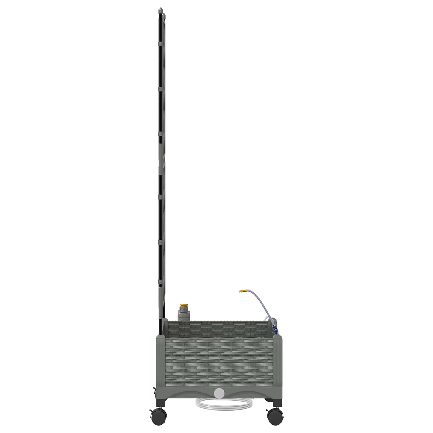 Tuin Pot met Irrigatie en Wielen Lichtgrijs 40 x 40 x 132 cm PP
