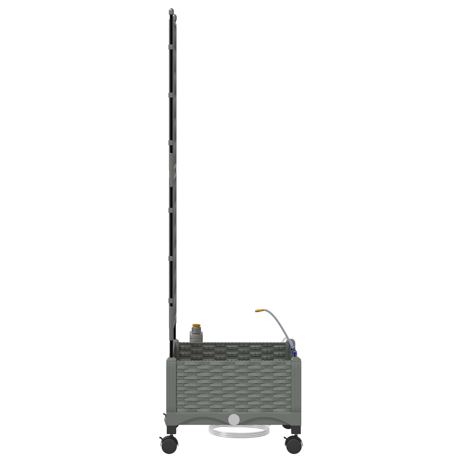 Tuin Pot met Irrigatie en Wielen Lichtgrijs 40 x 40 x 132 cm PP