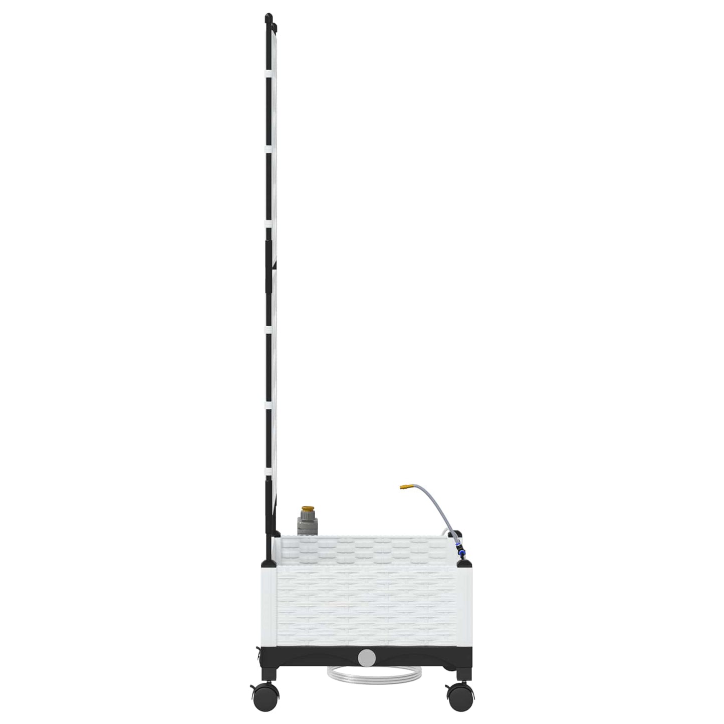 Tuin Pot met Irrigatie en Wielen Wit 40 x 40 x 132 cm PP