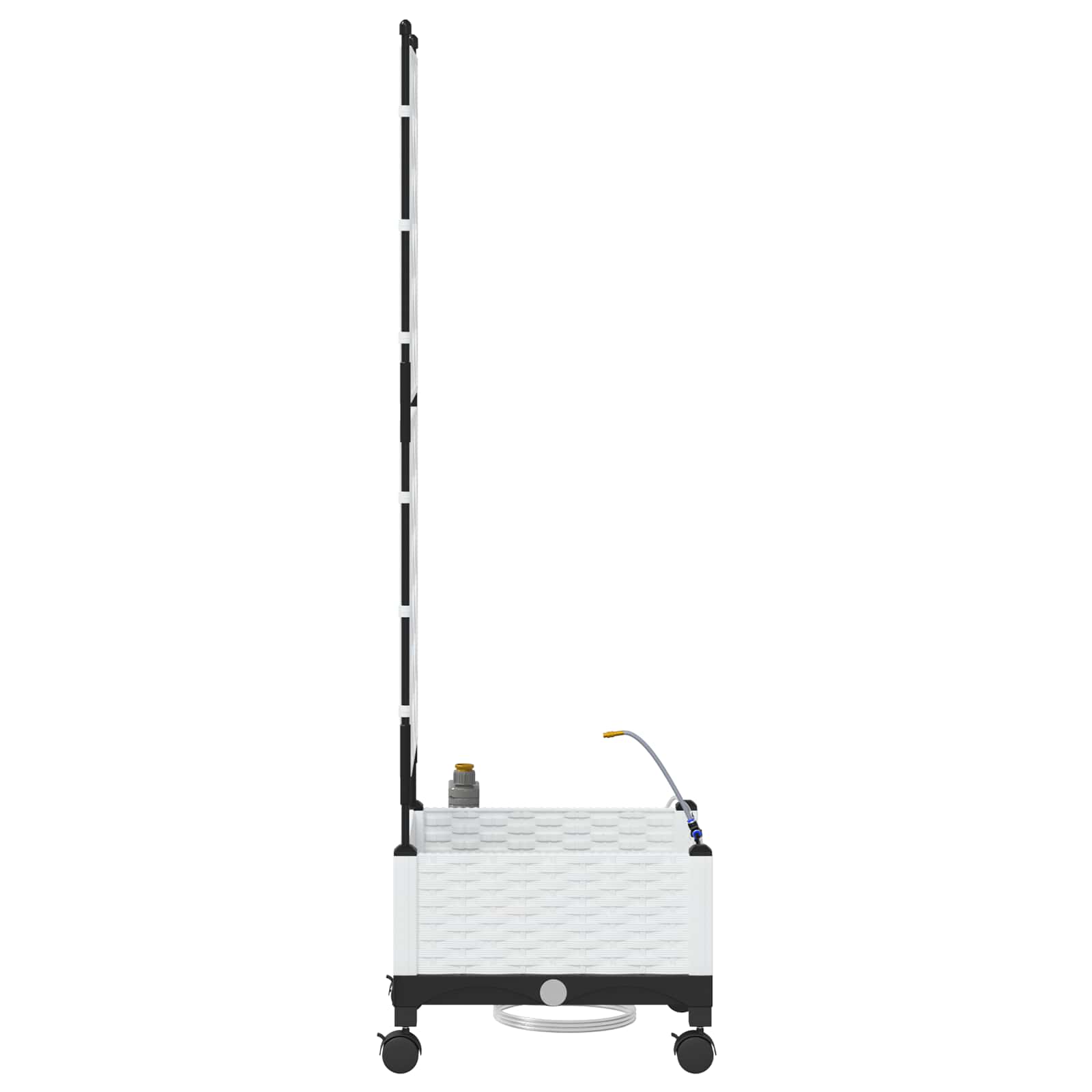 Tuin Pot met Irrigatie en Wielen Wit 40 x 40 x 132 cm PP