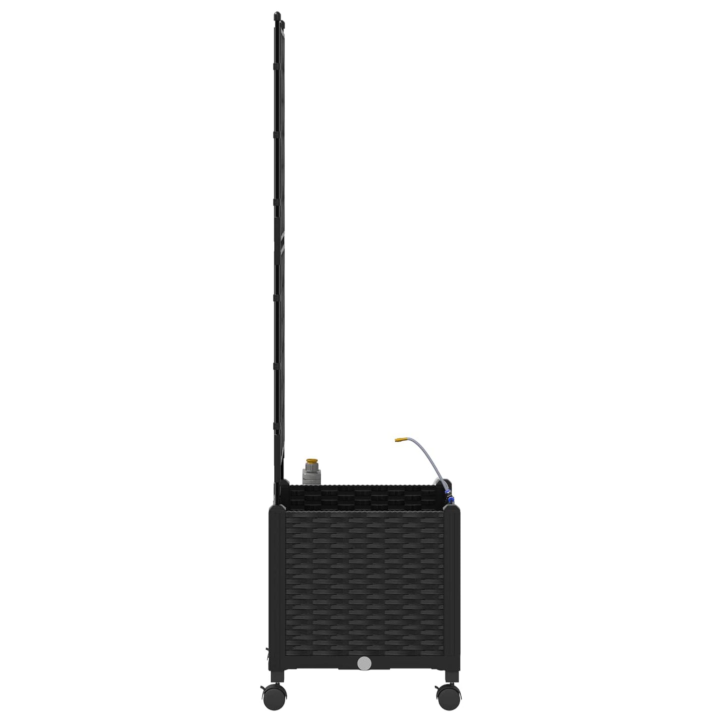 Tuin Pot met Irrigatie en Wielen Zwart 40 x 40 x 148 cm PP