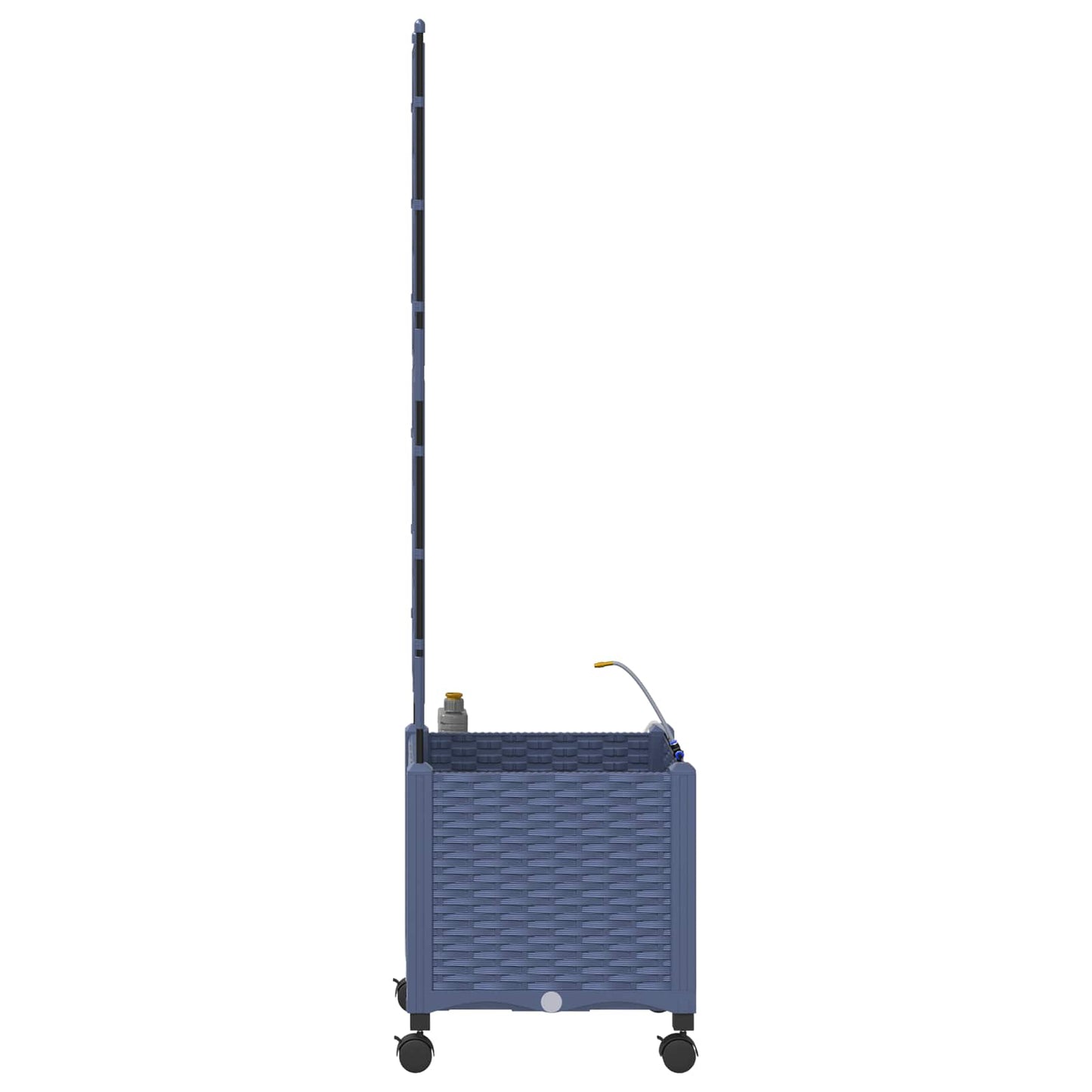 Tuin Pot met Irrigatie en Wielen Grijs 40 x 40 x 148 cm PP