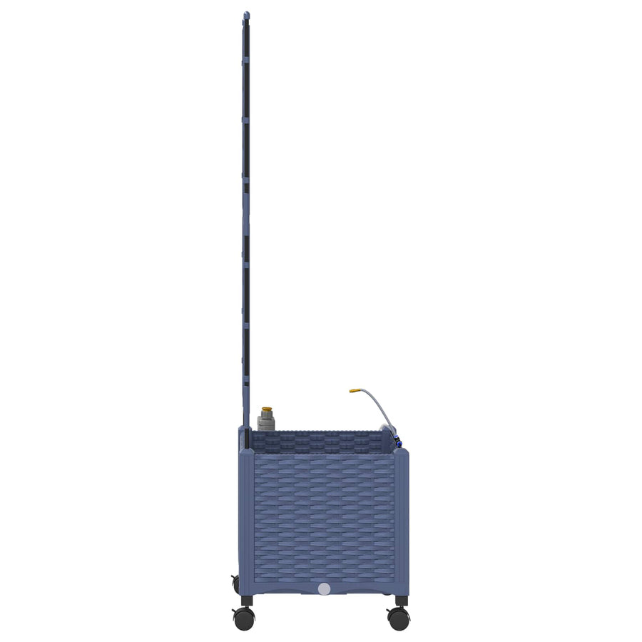 Tuin Pot met Irrigatie en Wielen Grijs 40 x 40 x 148 cm PP