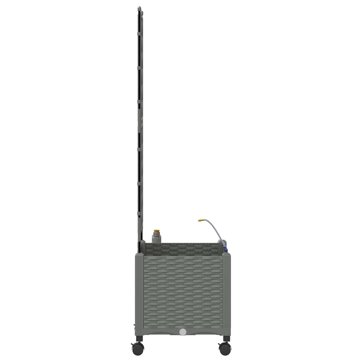 Tuin Pot met Irrigatie en Wielen Lichtgrijs 40 x 40 x 148 cm PP