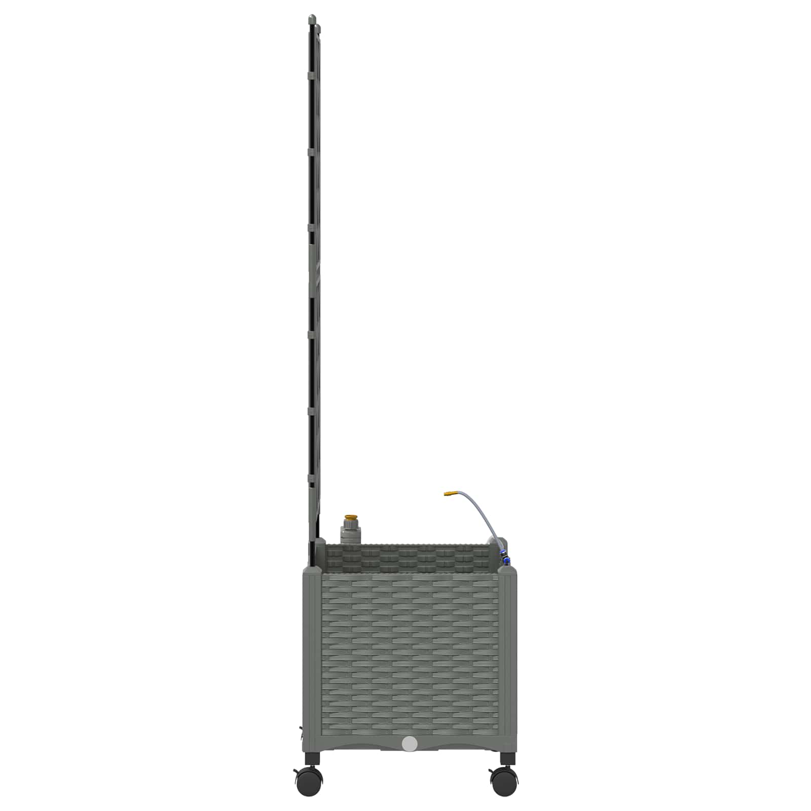 Tuin Pot met Irrigatie en Wielen Lichtgrijs 40 x 40 x 148 cm PP