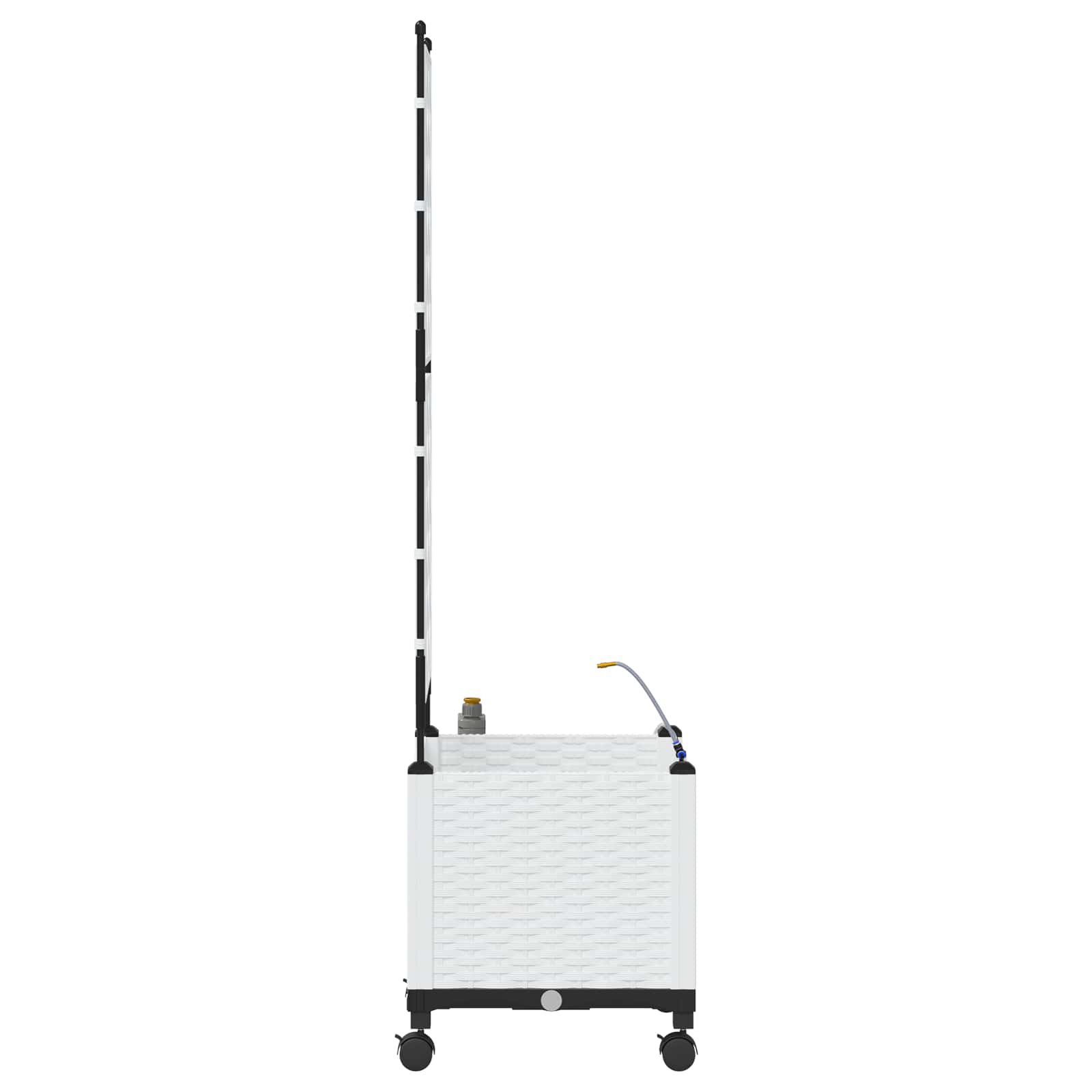 Tuin Pot met Irrigatie en Wielen Wit 40 x 40 x 148 cm PP