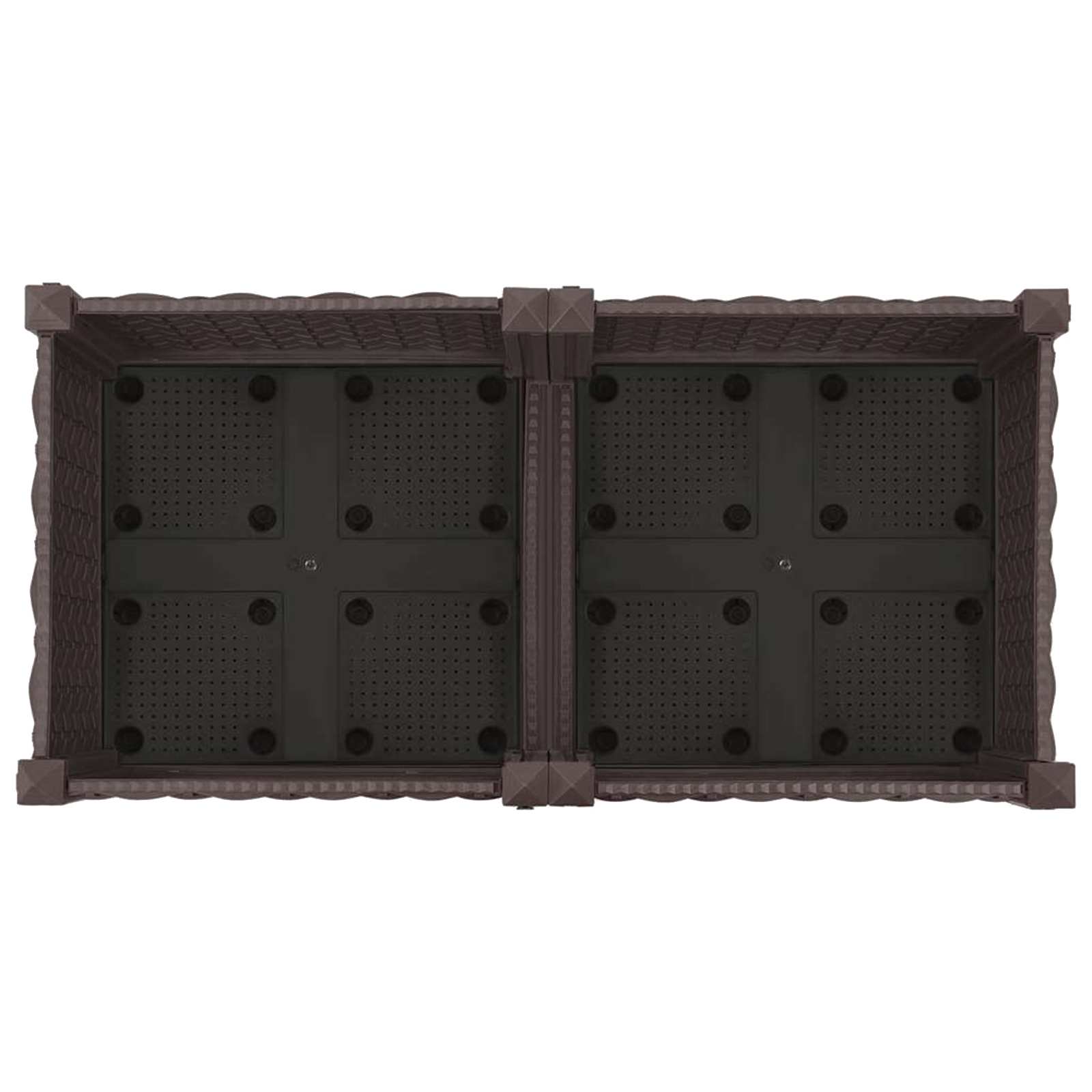 Tuinschaal met wielen Bruin 80 x 40 x 29 cm PP