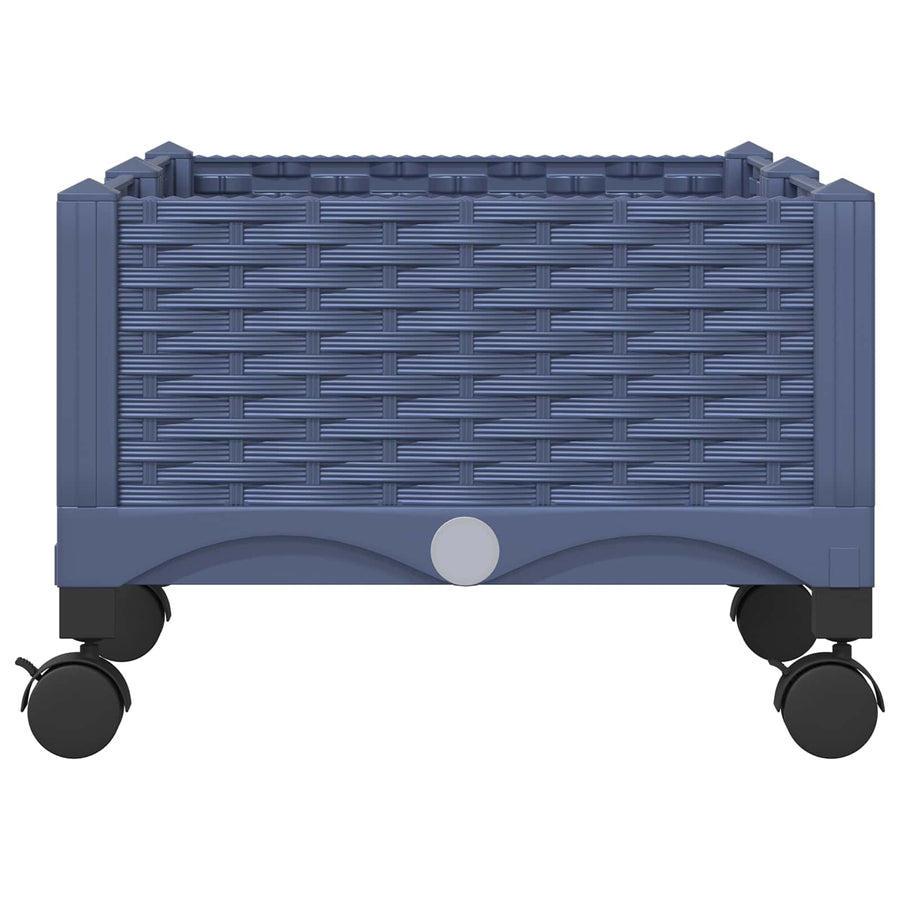 Tuinschaal met wielen Blauw Grijs 80 x 40 x 33 cm PP