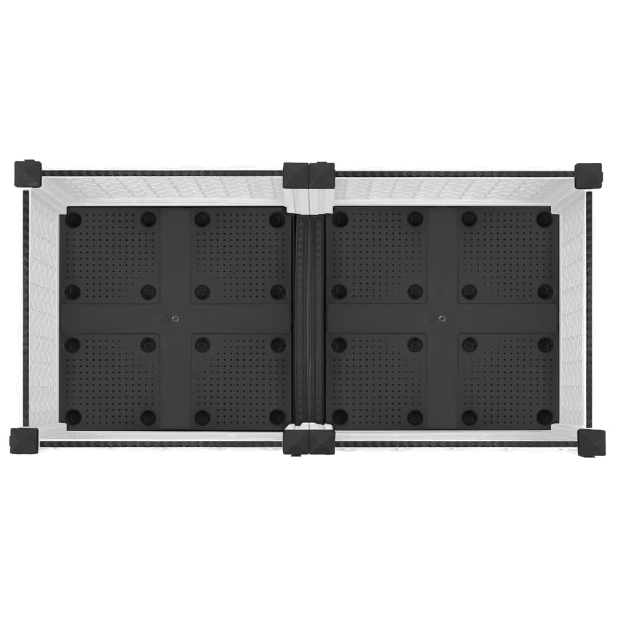 Tuinschaal met wielen Wit 80 x 40 x 33 cm PP