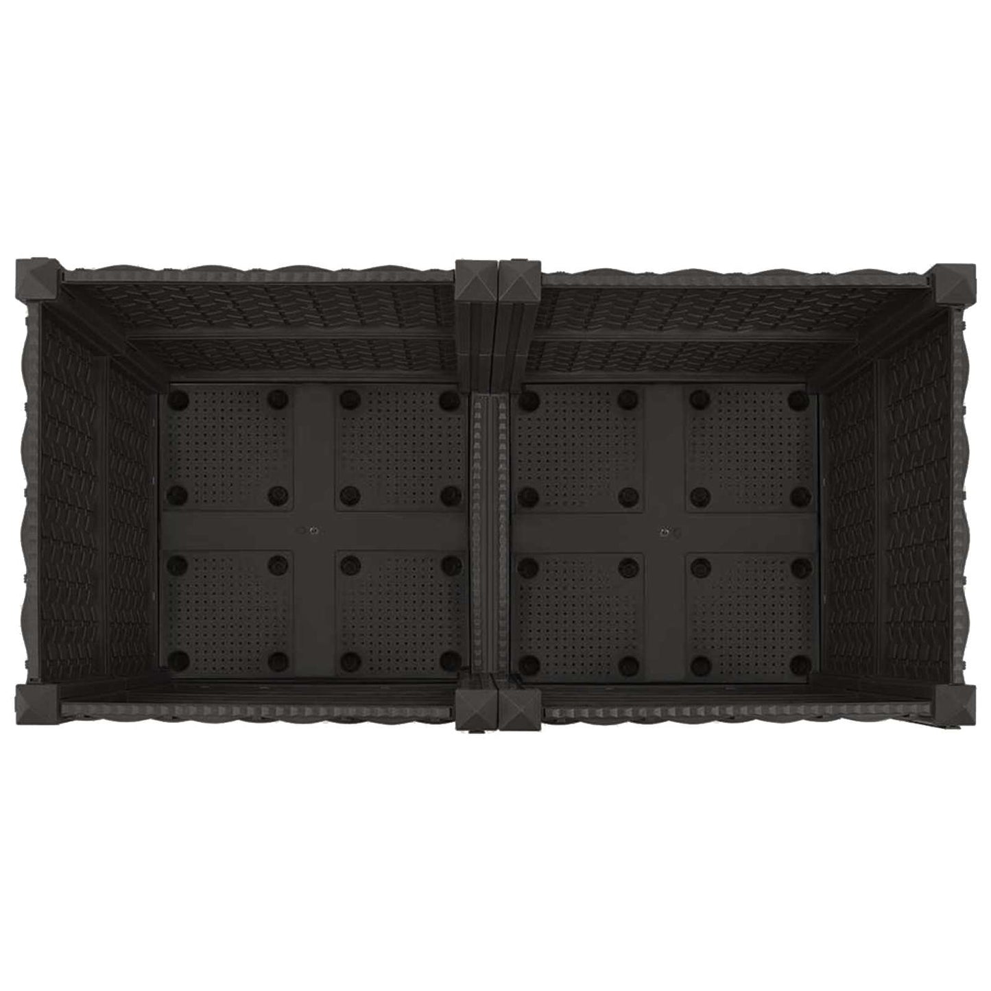Tuinschaal met wielen Zwart 80 x 40 x 44 cm PP