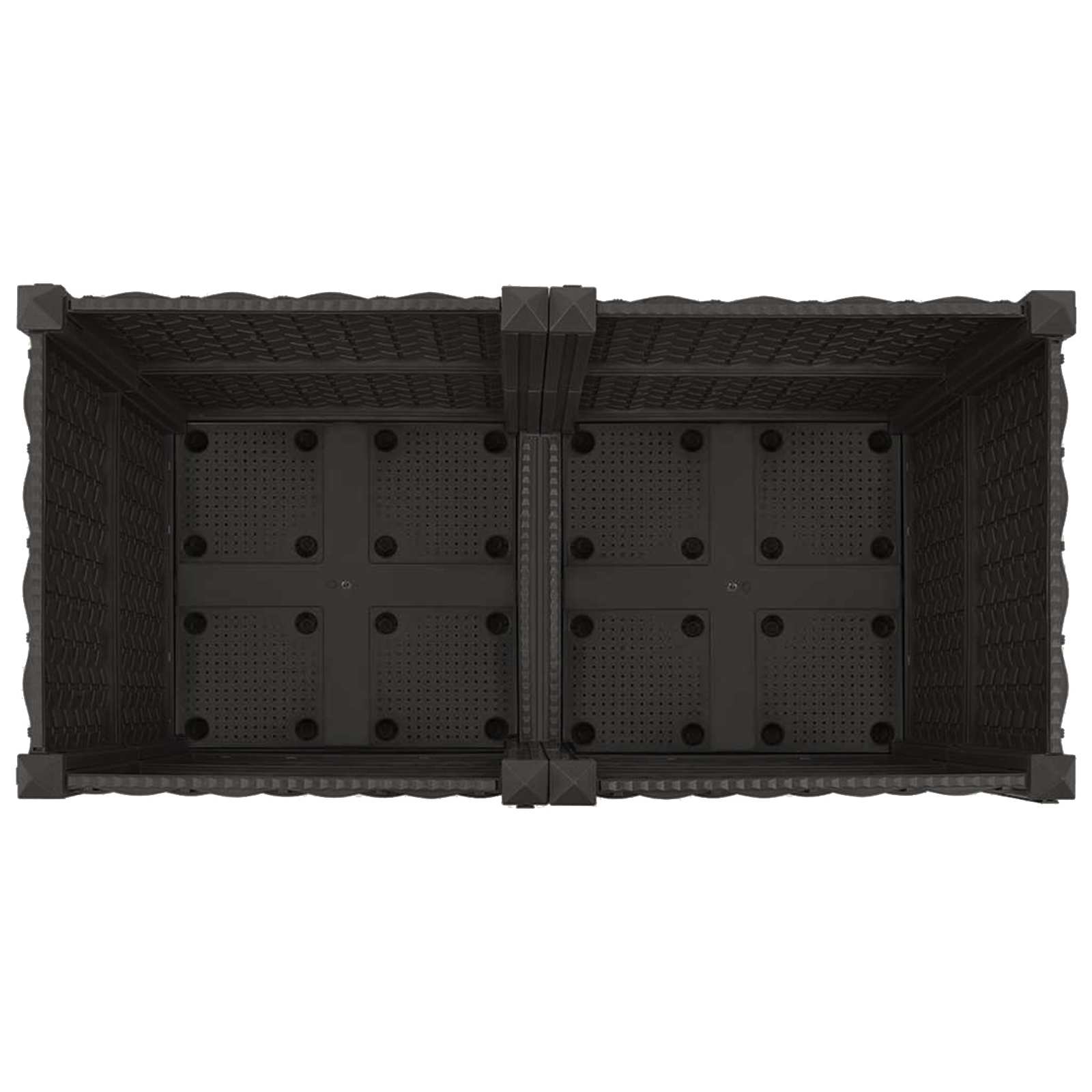Tuinschaal met wielen Zwart 80 x 40 x 44 cm PP