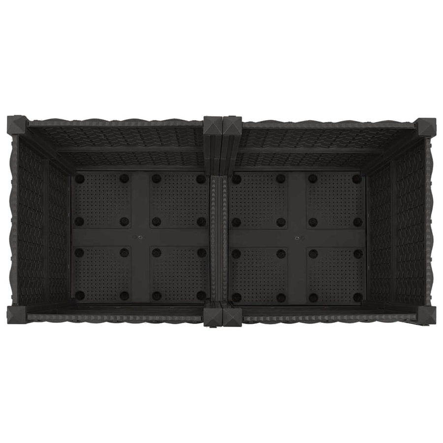 Tuinschaal met wielen Zwart 80 x 40 x 44 cm PP