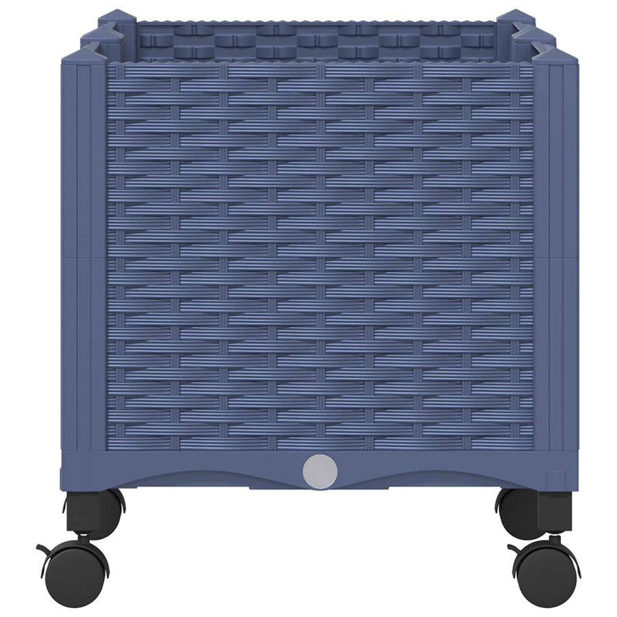 Tuinschaal met wielen Blauw Grijs 80 x 40 x 48 cm PP