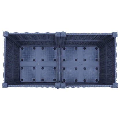 Tuinschaal met wielen Blauw Grijs 80 x 40 x 48 cm PP