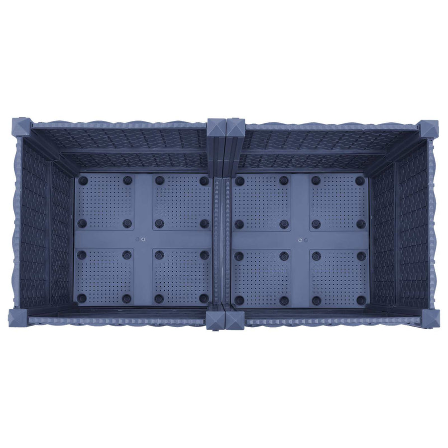 Tuinschaal met wielen Blauw Grijs 80 x 40 x 48 cm PP