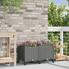 Tuinplanter verhoogd 80x40x48 cm lichtgrijs PP