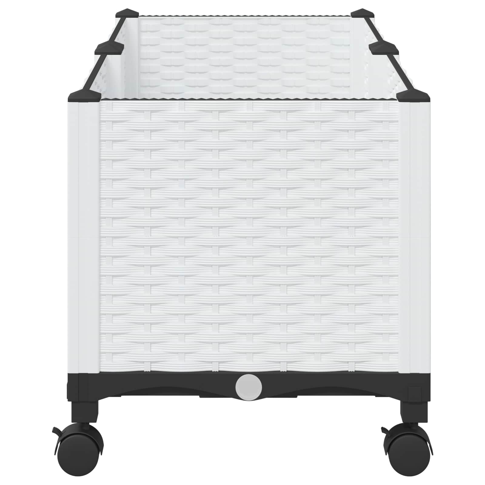 Tuinschaal met wielen Wit 80 x 40 x 48 cm PP