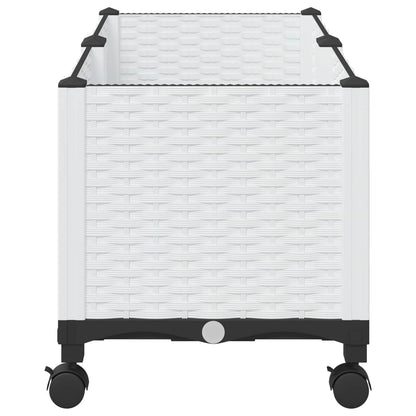 Tuinschaal met wielen Wit 80 x 40 x 48 cm PP