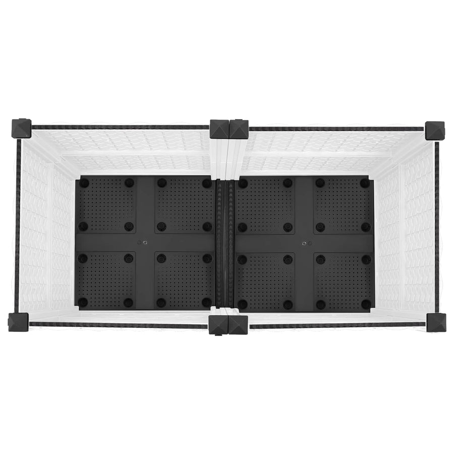 Tuinschaal met wielen Wit 80 x 40 x 48 cm PP