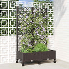 Plantenbak met schutting 80x40x131.5 cm bruin