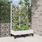 Plantenbak met klimrek 80x40x131,5 cm wit PP