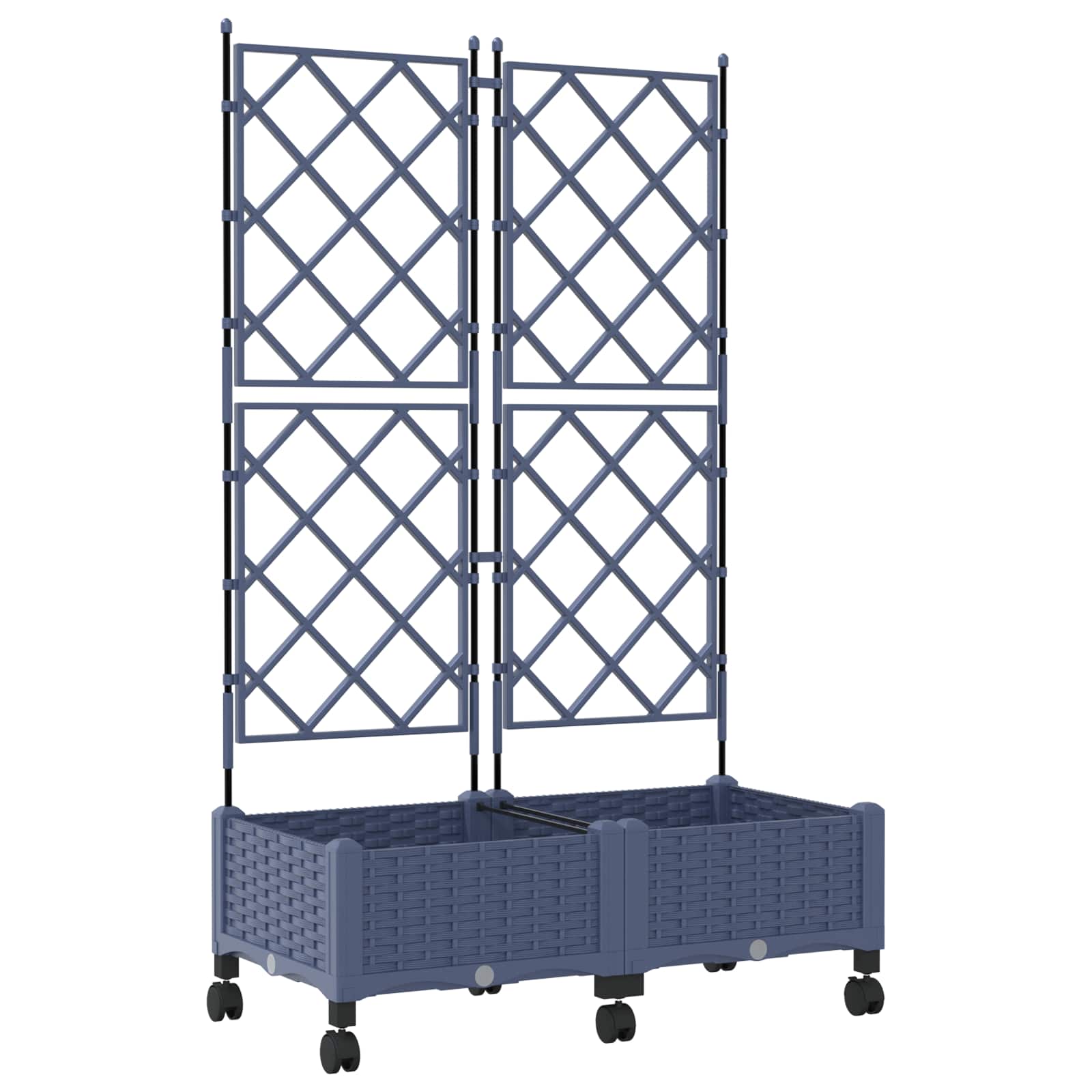 Tuinplantbak Met Schutting En Wielen 2 St Pp 80 x 40 x 125,5 cm