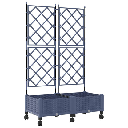 Tuinplantbak Met Schutting En Wielen 2 St Pp 80 x 40 x 125,5 cm