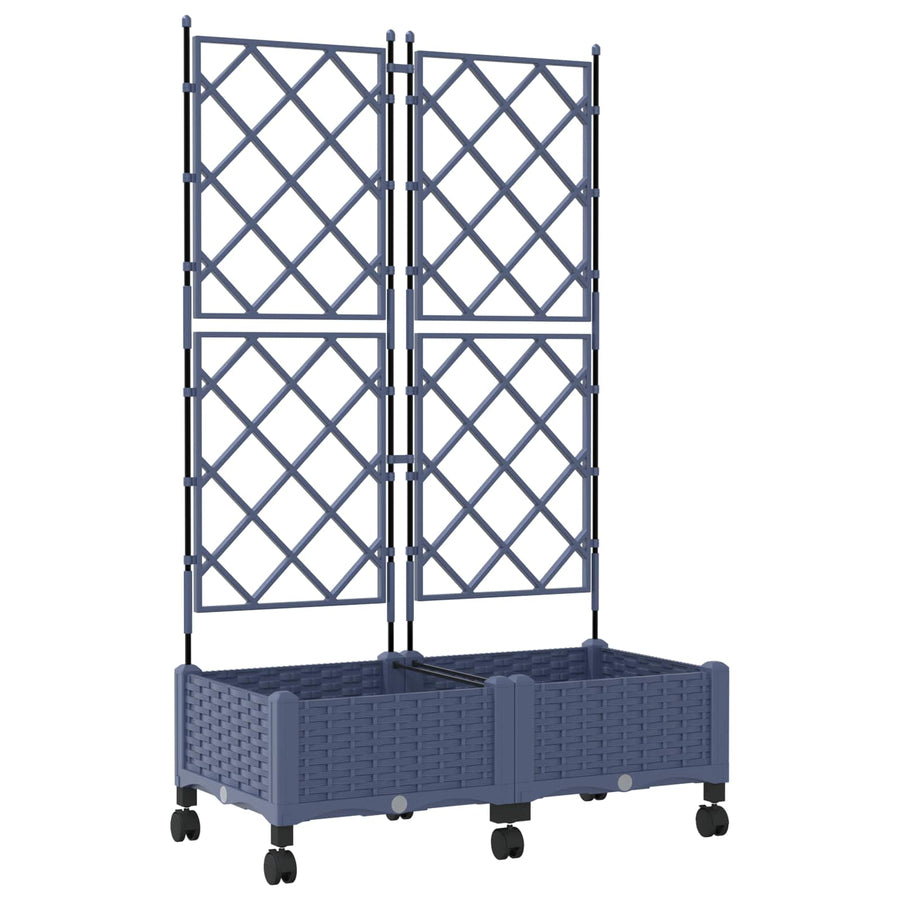 Tuinplantbak Met Schutting En Wielen 2 St Pp 80 x 40 x 125,5 cm
