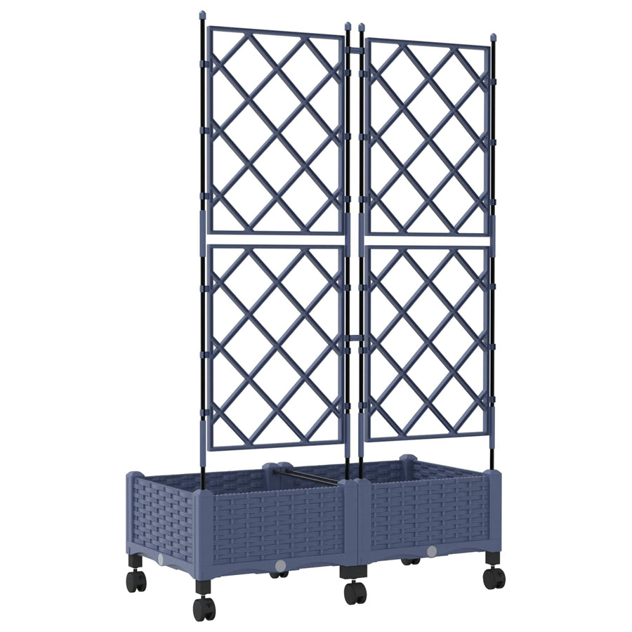Tuinplantbak Met Schutting En Wielen 2 St Pp 80 x 40 x 125,5 cm