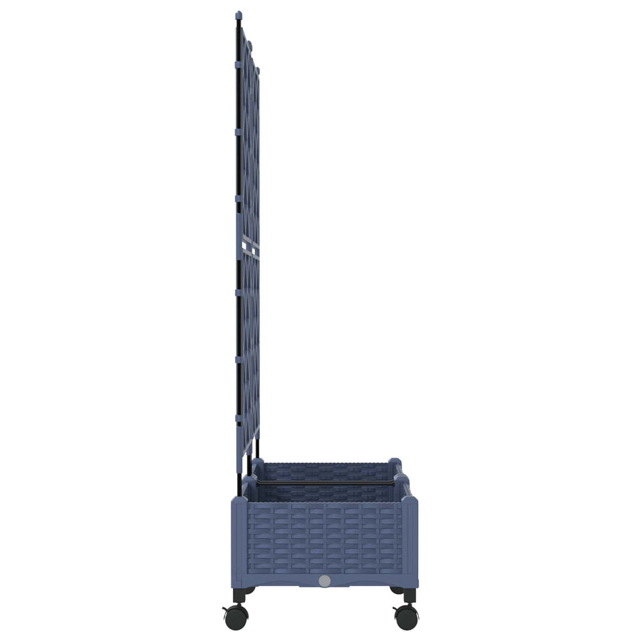 Tuinplantbak Met Schutting En Wielen 2 St Pp 80 x 40 x 125,5 cm
