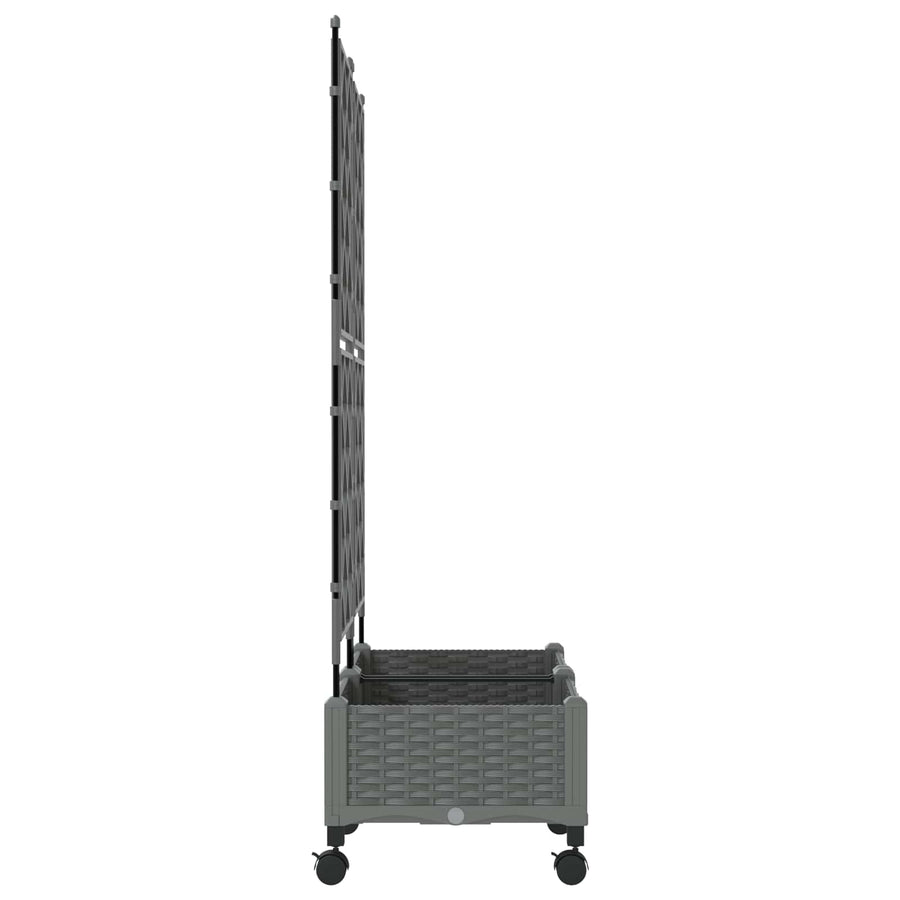 Tuinplantbak Met Schutting En Wielen 2 St Pp 80 x 40 x 125,5 cm