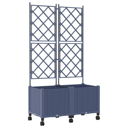 Tuinplantbak Met Schutting En Wielen 2 St Pp 80 x 40 x 143 cm