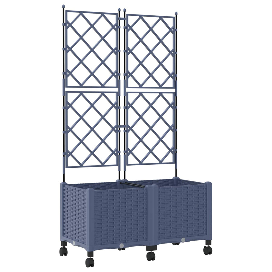 Tuinplantbak Met Schutting En Wielen 2 St Pp 80 x 40 x 143 cm