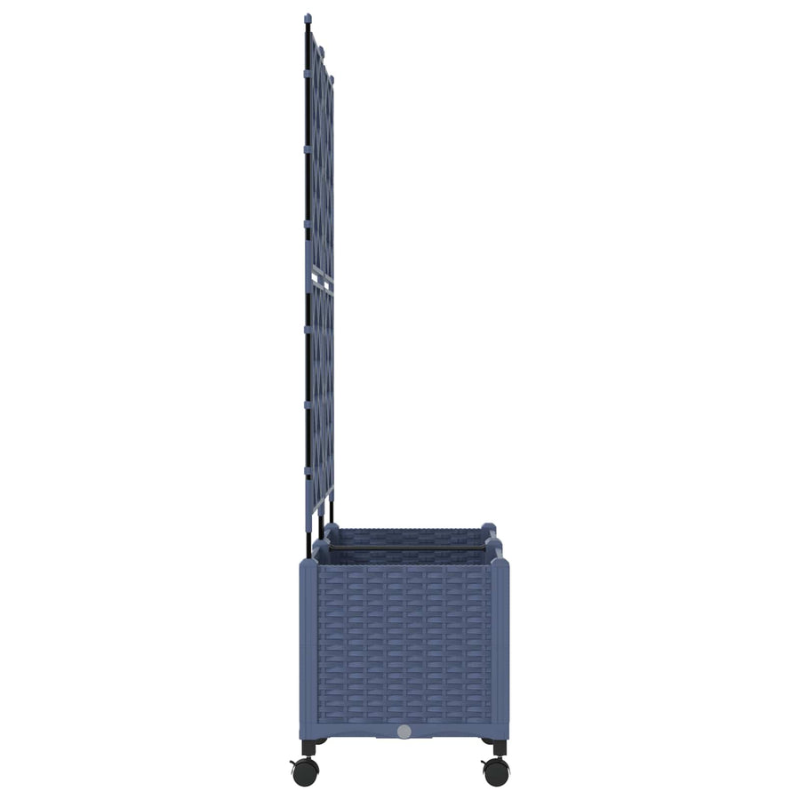Tuinplantbak Met Schutting En Wielen 2 St Pp 80 x 40 x 143 cm