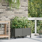 Tuinpot 2 st lichtgrijs PP 80x40x43.5 cm