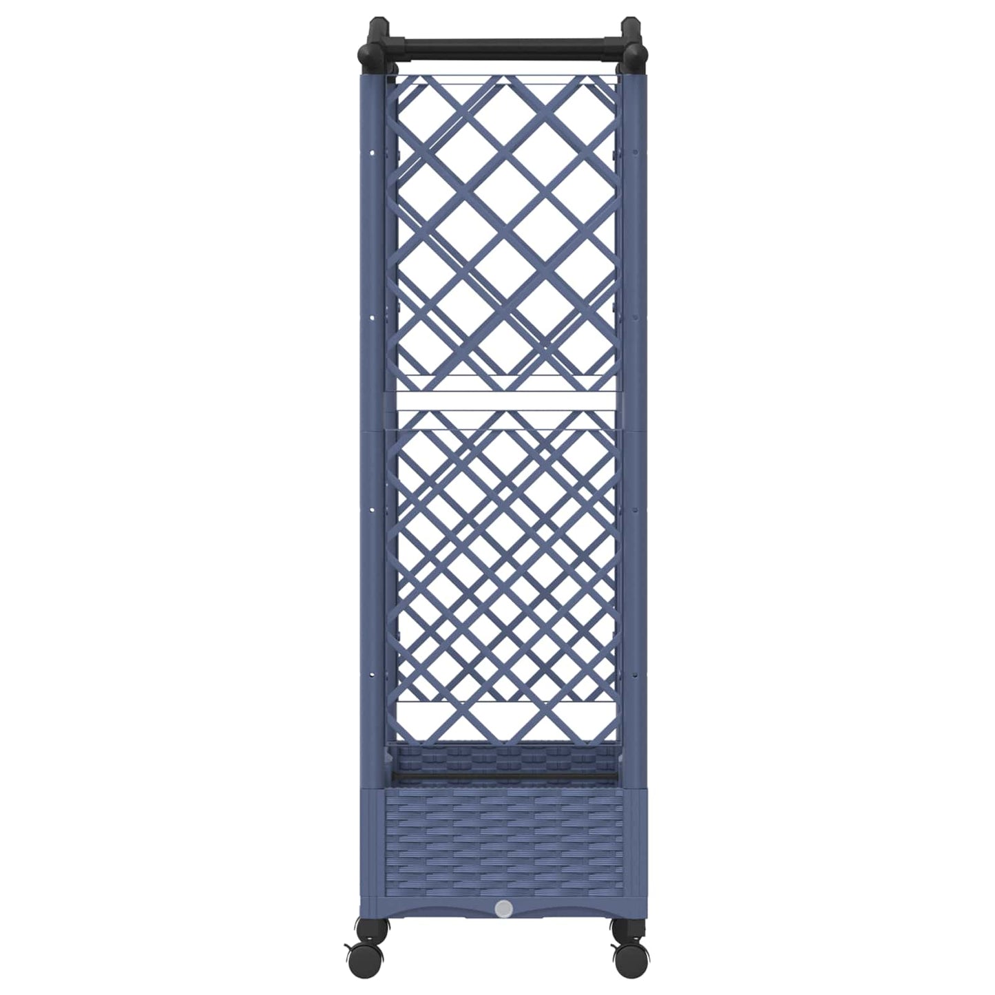 Verhoogd Bed met Trellis en Dak Grijs 124 x 40 x 129 cm PP