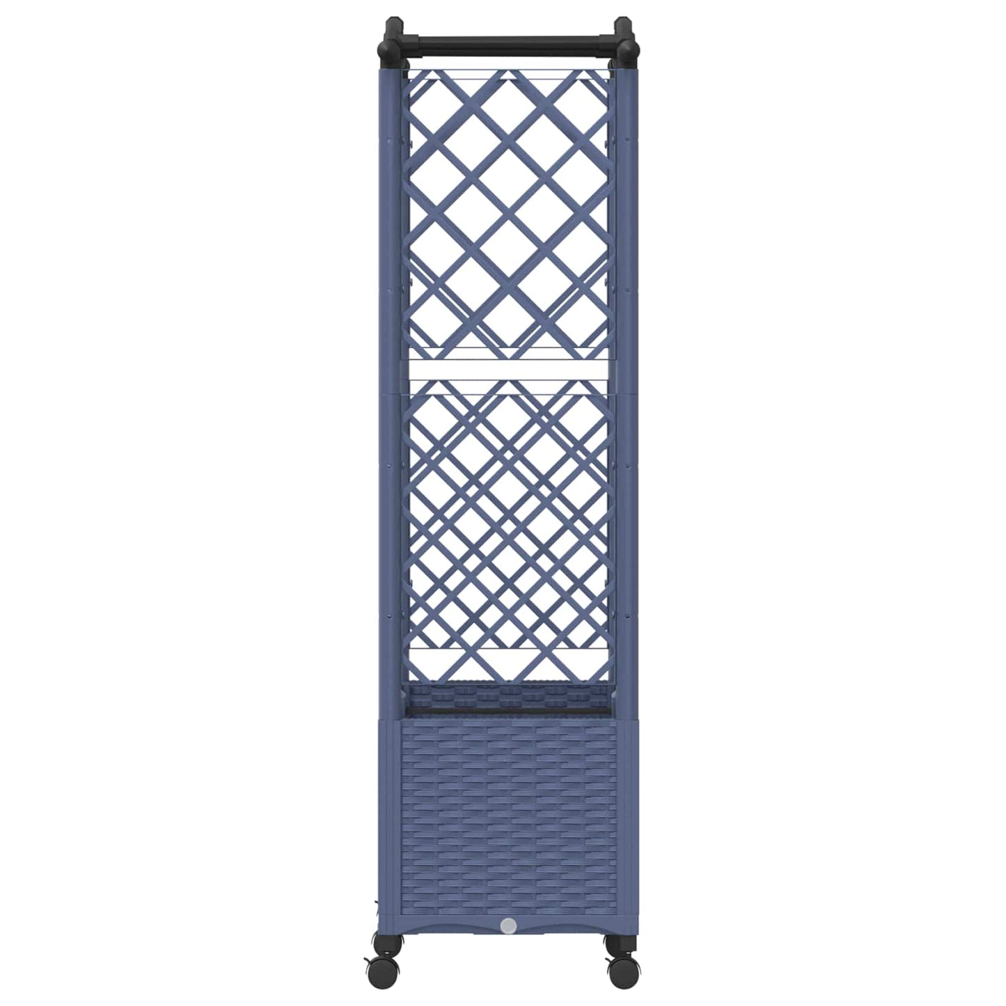Verhoogd Bed met Trellis en Dak Grijs 125 x 40 x 144 cm PP