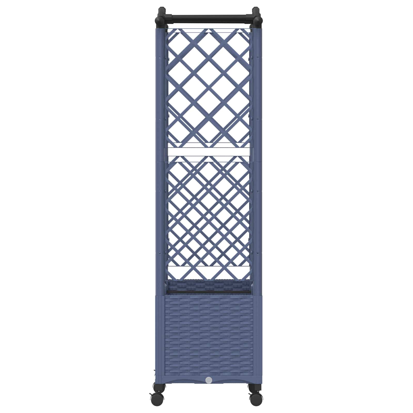 Verhoogd Bed met Trellis en Dak Grijs 125 x 40 x 144 cm PP