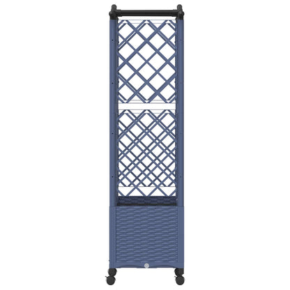 Verhoogd Bed met Trellis en Dak Grijs 122 x 40 x 144 cm PP