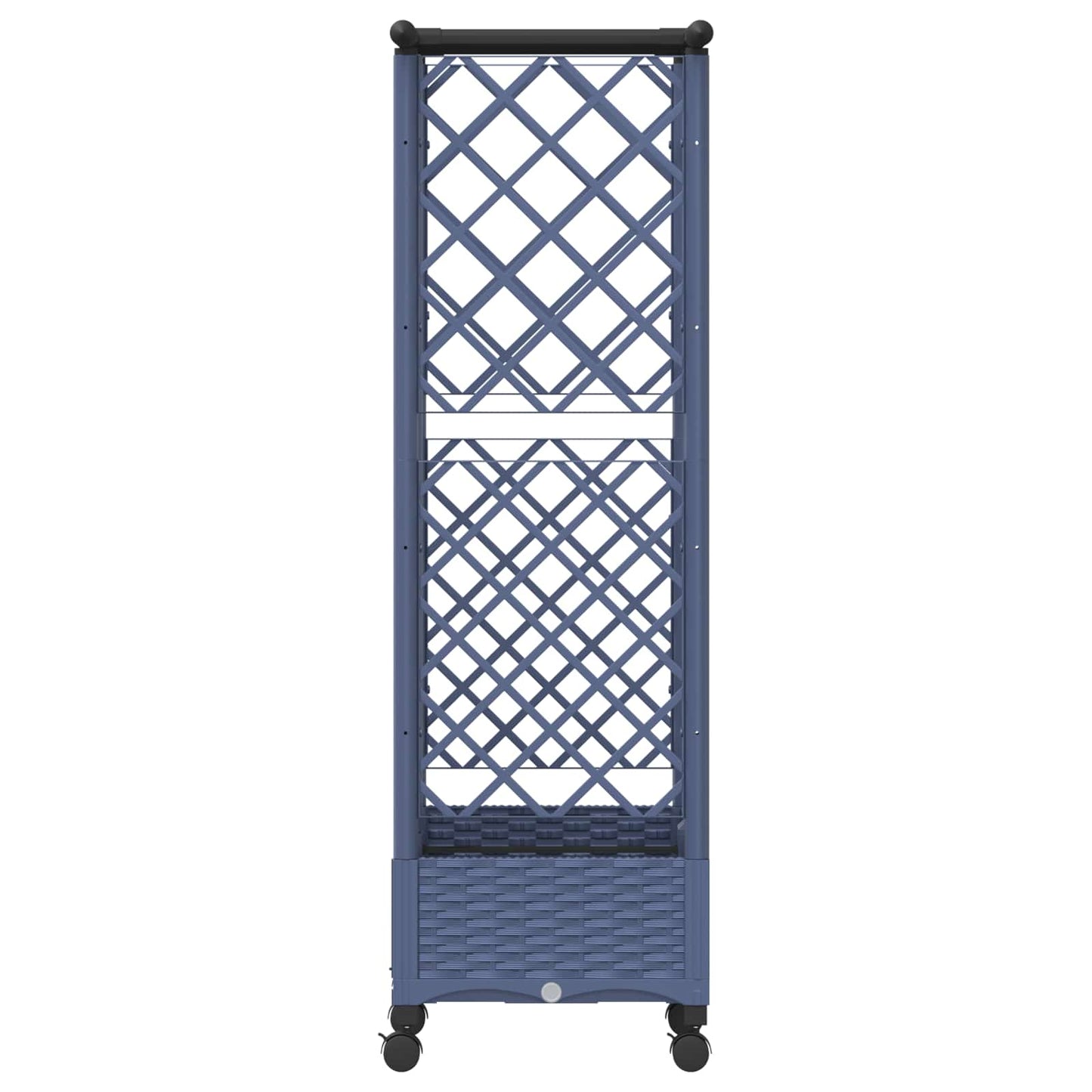 Verhoogd Bed met Trellis en Dak Grijs 124 x 40 x 127 cm PP