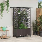 Verhoogd tuinbed met dak 124x40x142 cm bruin