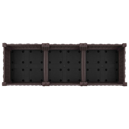 Tuinschaal met wielen Bruin 120 x 40 x 29 cm PP