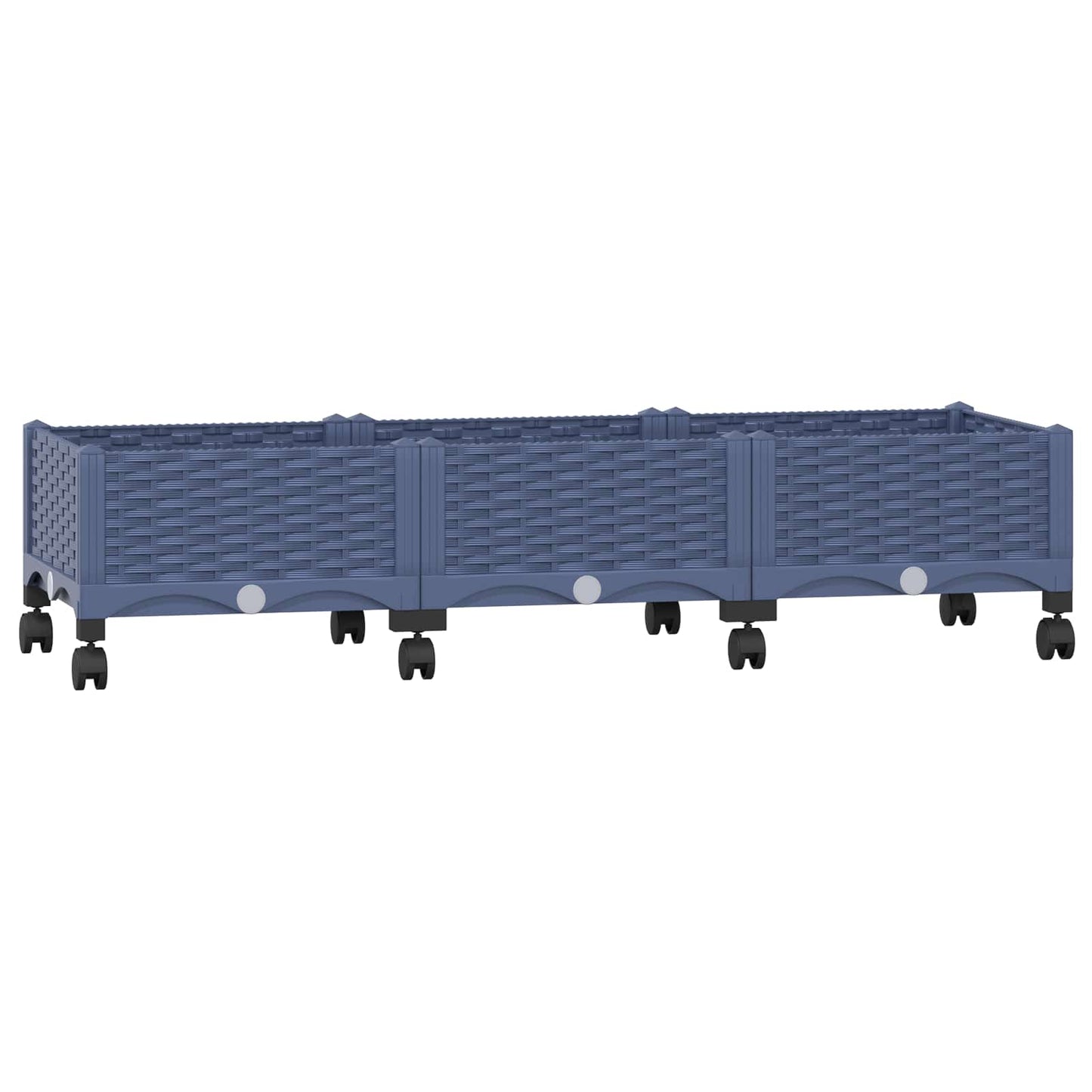 Tuinschaal met wielen Blauw Grijs 120 x 40 x 33 cm PP